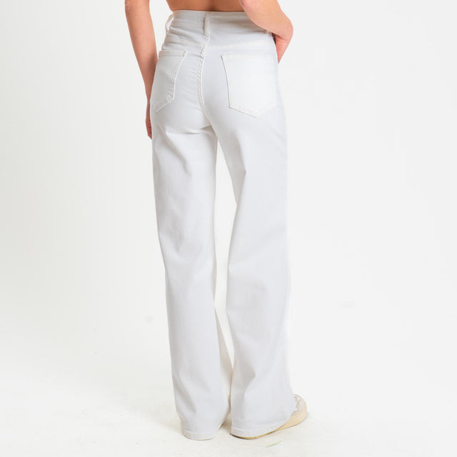Zeroassoluto-Pantalonre DUSTY wide leg super stretch - burro