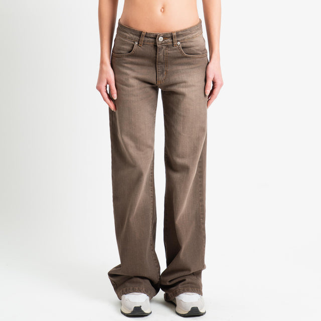 Zeroassoluto-Jeans ENEA straight fit stone washed - moka