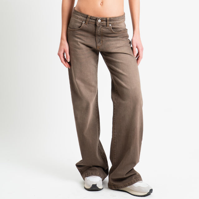 Zeroassoluto-Jeans ENEA straight fit stone washed - moka