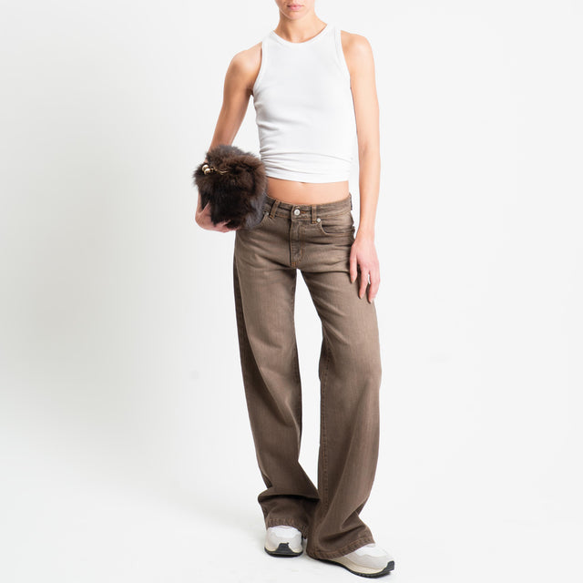 Zeroassoluto-Jeans ENEA straight fit stone washed - moka