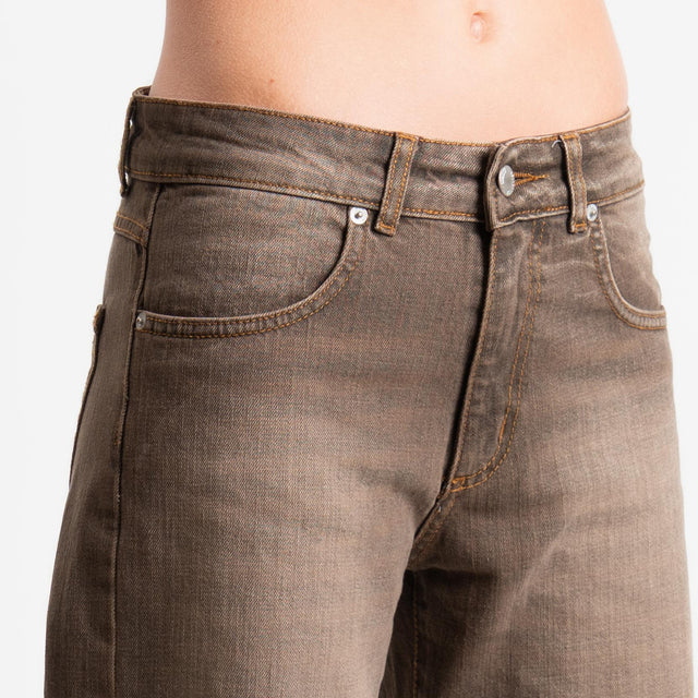 Zeroassoluto-Jeans ENEA straight fit stone washed - moka