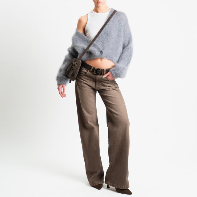 Zeroassoluto-Jeans ENEA straight fit stone washed - moka