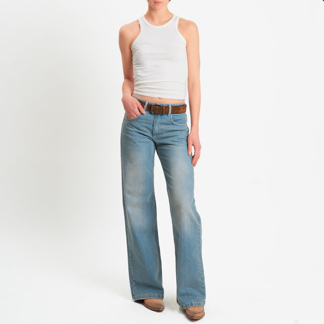 Zeroassoluto-Jeans ENEA straight fit - denim stone washed