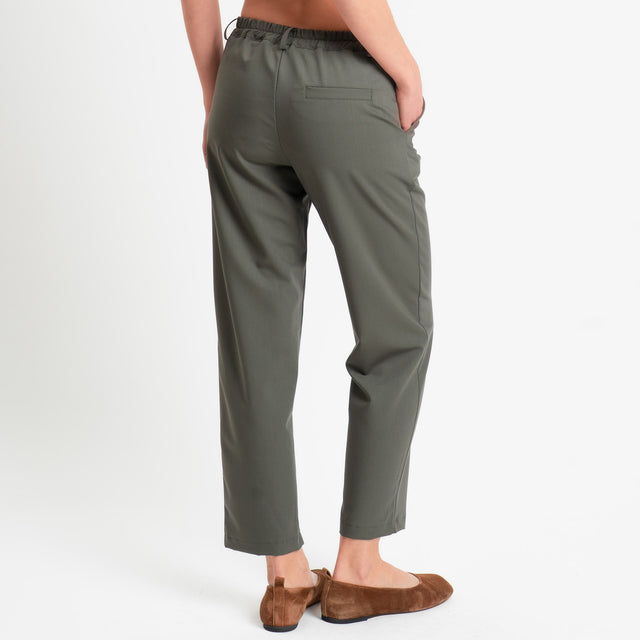 Zeroassoluto-Pantalone GALA straight in poliviscosa comfort - militare