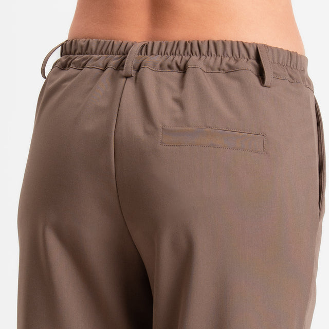 Zeroassoluto-Pantalone GALA straight in poliviscosa comfort - nocciola