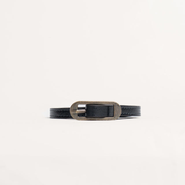 Zeroassoluto-Cintura fina genuine leather high quality - nero
