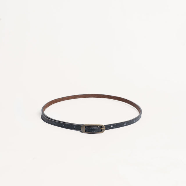 Zeroassoluto-Cintura fina genuine leather high quality - nero