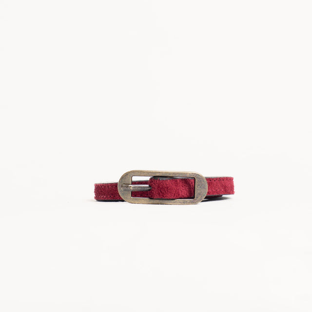 Zeroassoluto-Cintura fina genuine leather high qua - Bordeaux