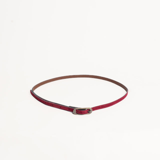 Zeroassoluto-Cintura fina genuine leather high qua - Bordeaux
