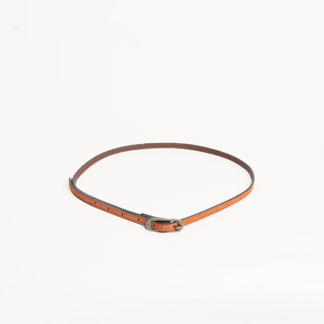 Zeroassoluto-Cintura fina genuine leather high qua - coccio