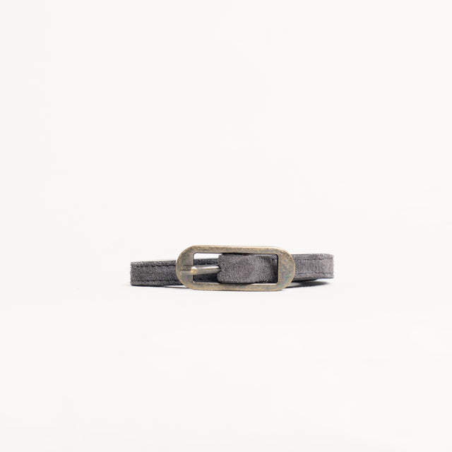 Zeroassoluto-Cintura fina genuine leather high qua - grigio