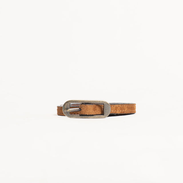 Zeroassoluto-Cintura fina genuine leather high qua - miele