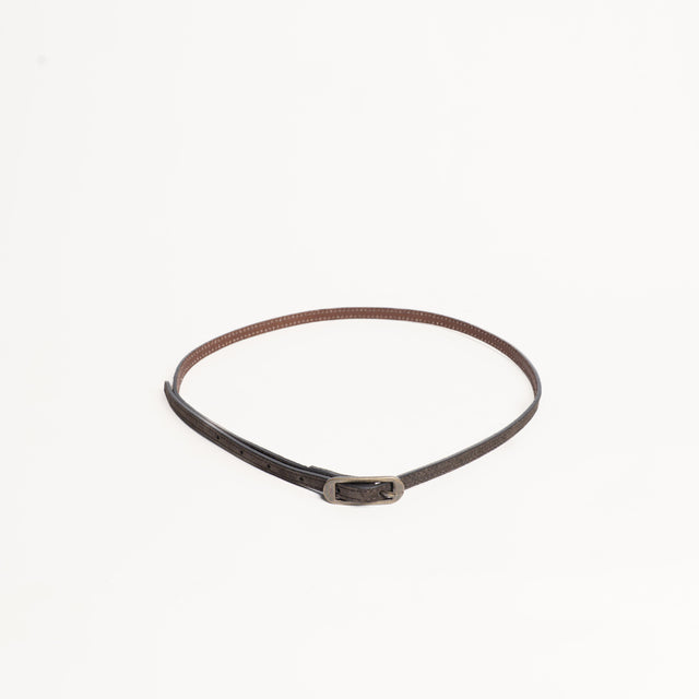 Zeroassoluto-Cintura fina genuine leather high qua - moro