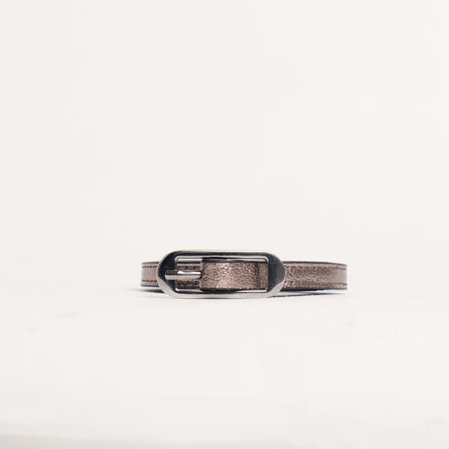 Zeroassoluto-Cintura fina genuine leather - bronzo