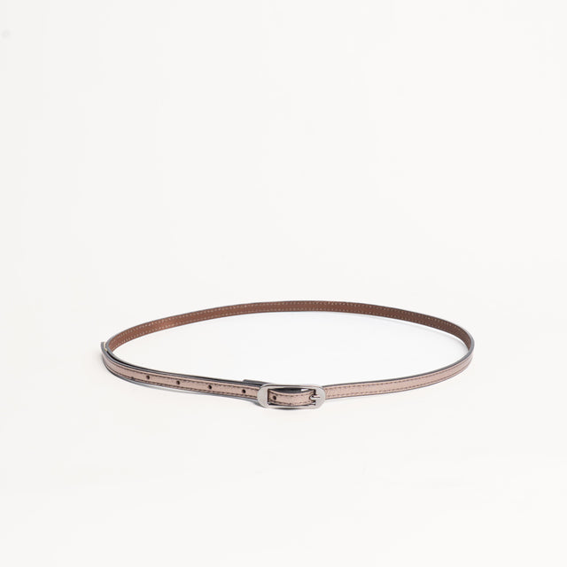 Zeroassoluto-Cintura fina genuine leather - bronzo
