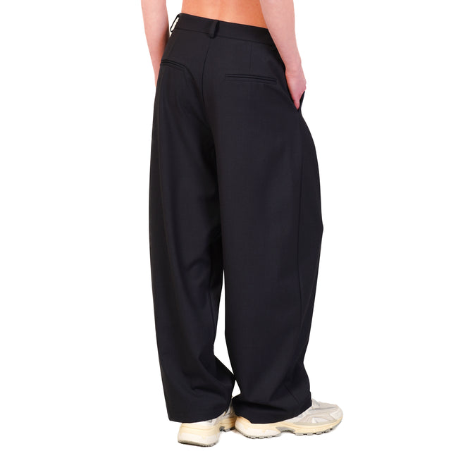 Zeroassoluto-Pantalone GENNY tessuto poliviscosa elasticizzato - blu