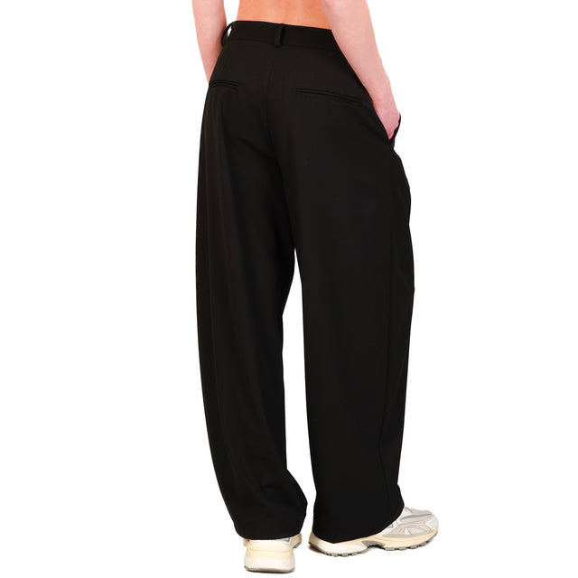 Zeroassoluto-Pantalone GENNY tessuto poliviscosa elasticizzato - nero