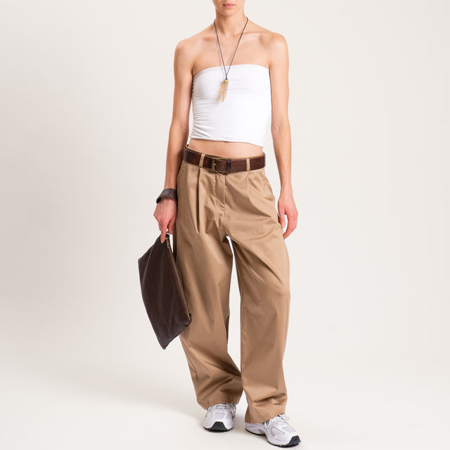 Pantalón de satén de algodón Zeroassoluto-GENNY y - galleta