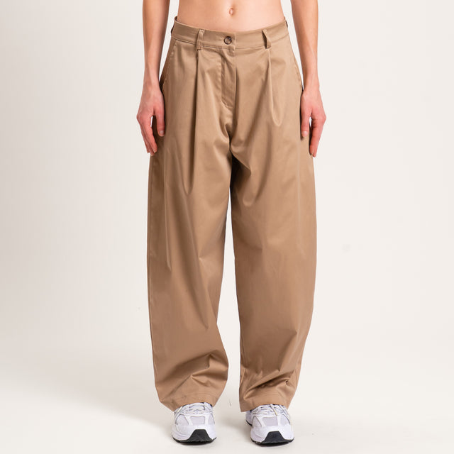 Pantalón de satén de algodón Zeroassoluto-GENNY y - galleta