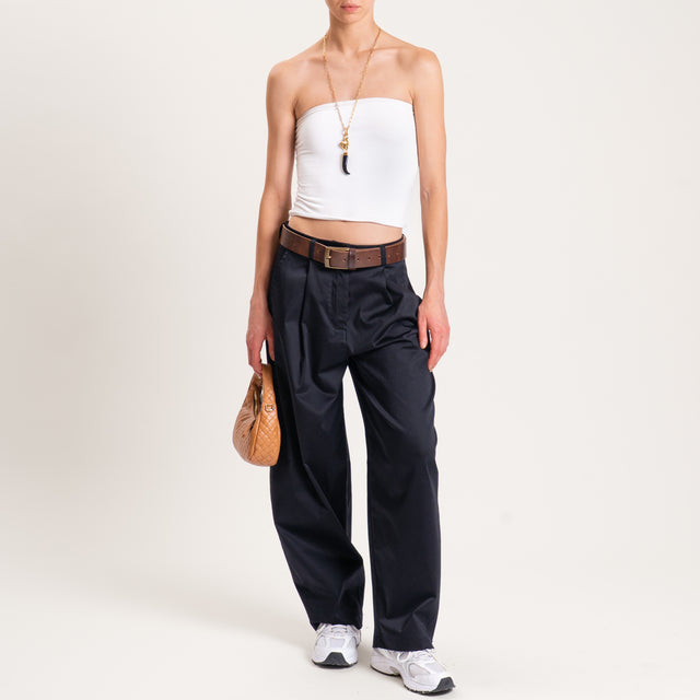 Pantalón de satén de algodón Zeroassoluto-GENNY - negro