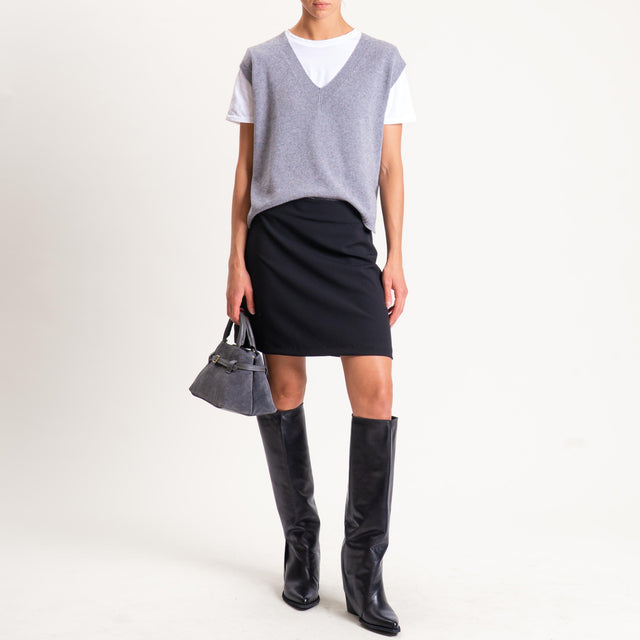 Zeroassoluto-Minigonna GINA tessuto elasticizzato - nero