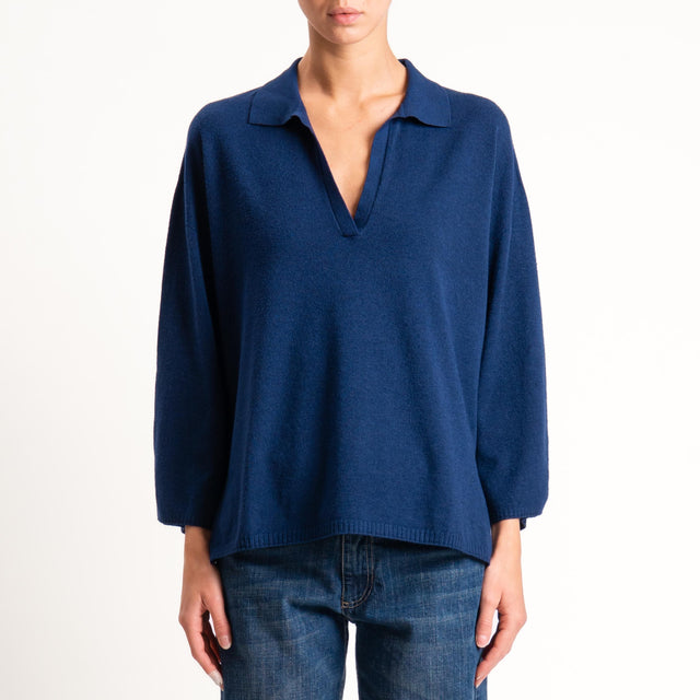 Zeroassoluto-Maglia collo polo - blu