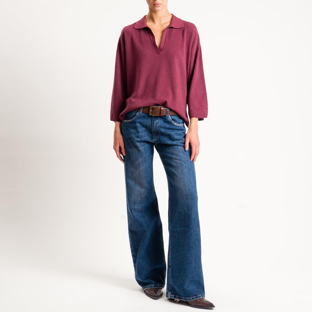 Zeroassoluto-Maglia collo polo - Bordeaux