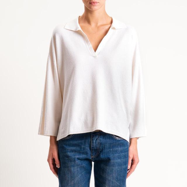 Zeroassoluto-Maglia collo polo - burro