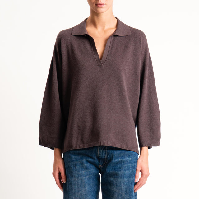 Zeroassoluto-Maglia collo polo - moro