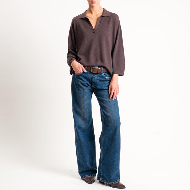 Zeroassoluto-Maglia collo polo - moro