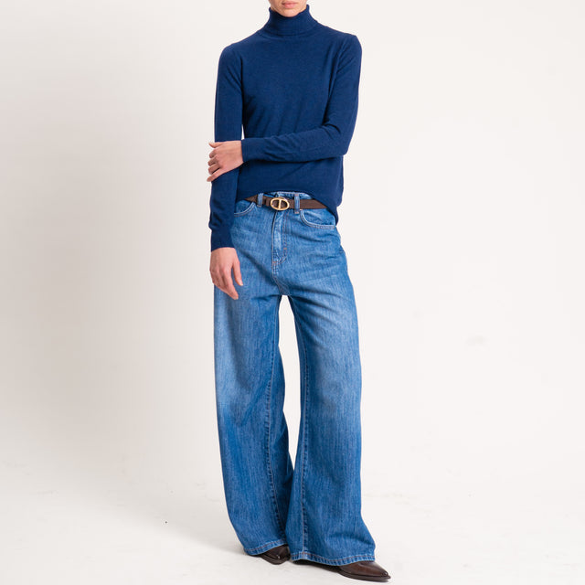 Zeroassoluto-Maglia collo alto - blu
