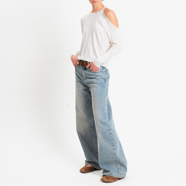 Zeroassoluto-Maglia cut out - burro