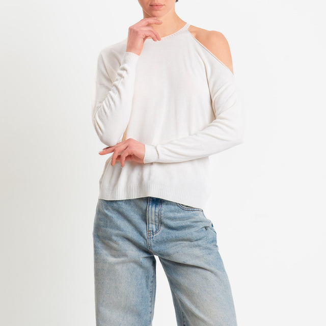 Zeroassoluto-Maglia cut out - burro