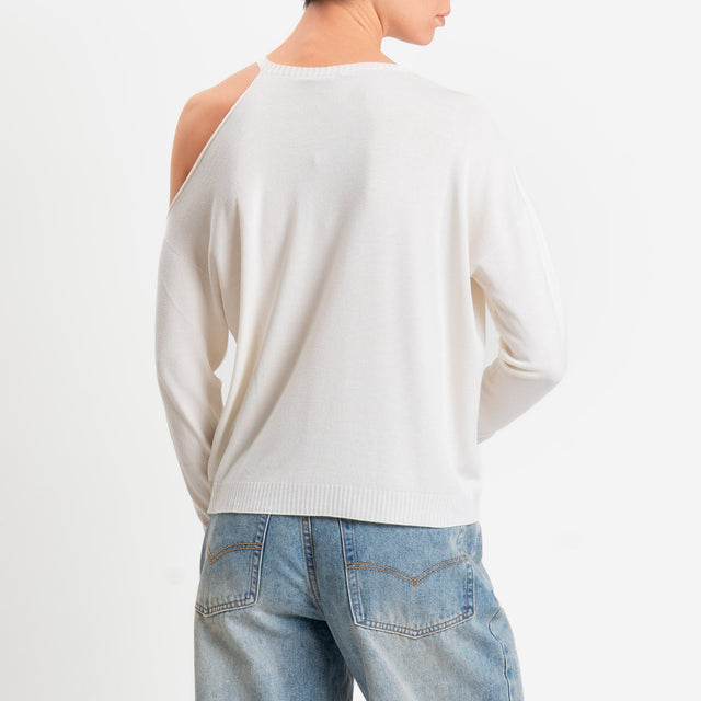 Zeroassoluto-Maglia cut out - burro