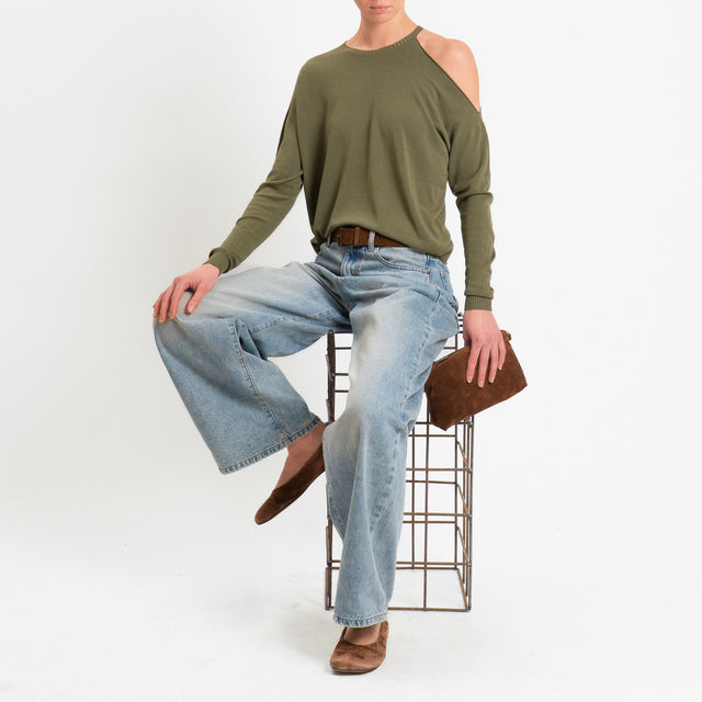 Zeroassoluto-Maglia cut out - militare