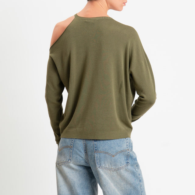 Zeroassoluto-Maglia cut out - militare