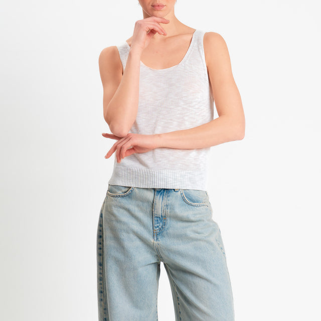 Zeroassoluto-Top garza di viscosa - burro