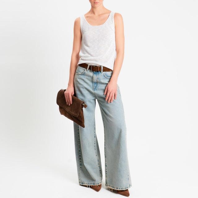 Zeroassoluto-Top garza di viscosa - burro