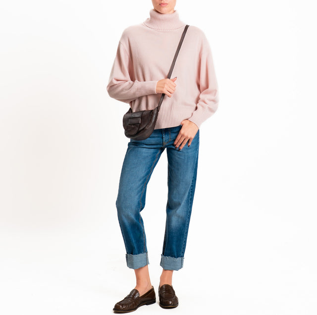 Zeroassoluto-Maglia collo alto 100% LANA SOFT - rosa