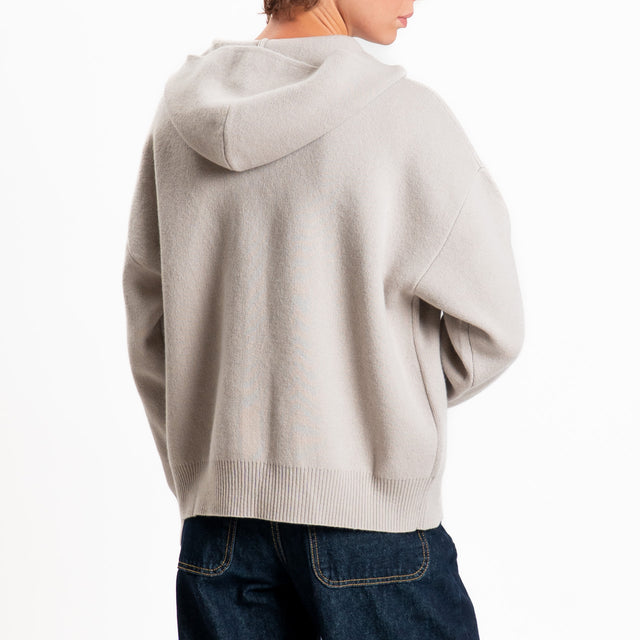 Zeroassoluto-Cardigan 100% LANA SOFT con zip - cacha