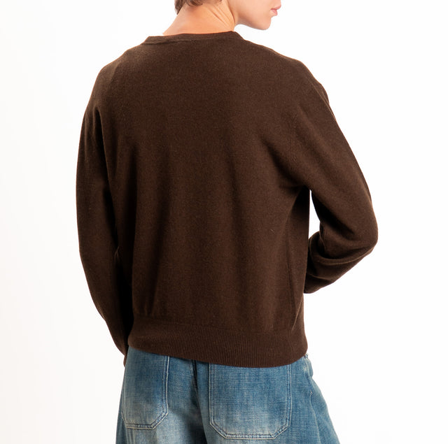 Zeroassoluto-Maglia 100% LANA SOFT serafino - moro