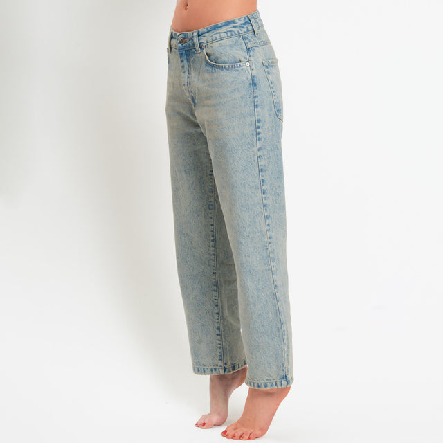 Zeroassoluto-Jeans GLORIA straight fit - denim chiaro sabbiato