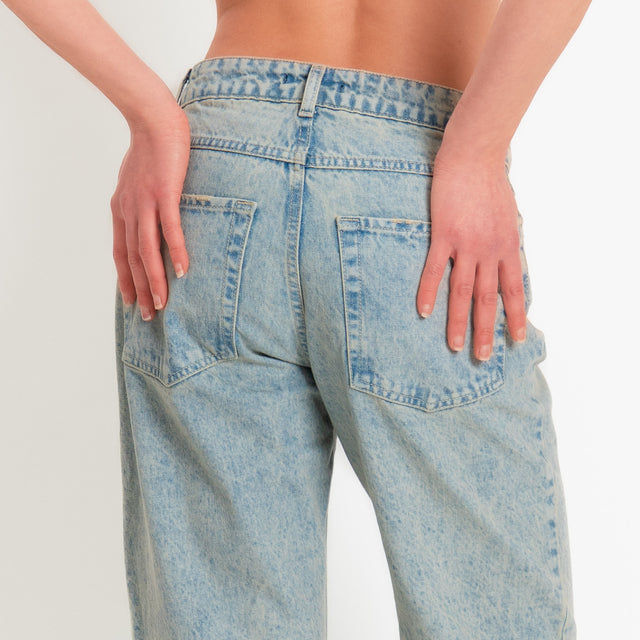Zeroassoluto-Jeans GLORIA straight fit - denim chiaro sabbiato