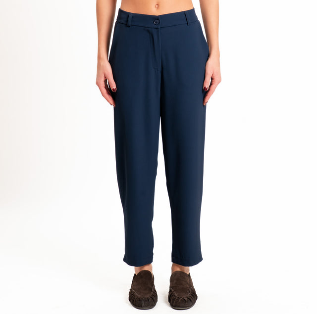 Zeroassoluto-Completo gilet+pantalone tessuto fluido - blu