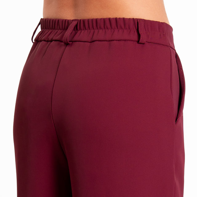 Zeroassoluto-Completo gilet+pantalone tessuto fluido - marsala