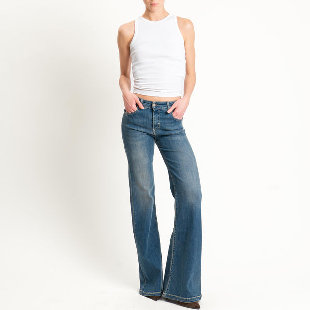 Zeroassoluto-Jeans GRETA flare - tea wash denim