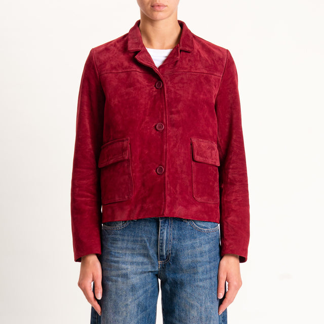 Zeroassoluto-Giacca top-grain leather - cabernet
