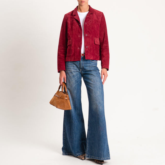Zeroassoluto-Giacca top-grain leather - cabernet