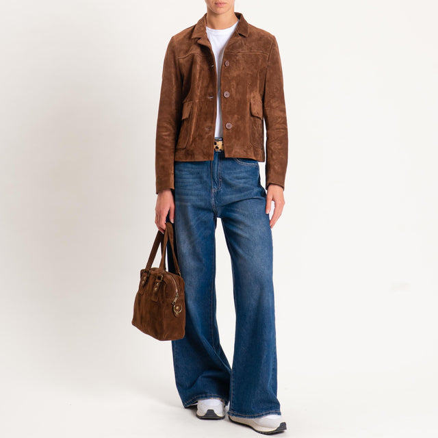 Zeroassoluto-Giacca top-grain leather - tabacco