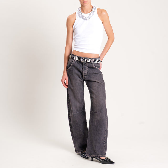 Zeroassoluto-Jeans IRIS barrel fit low waist - nero